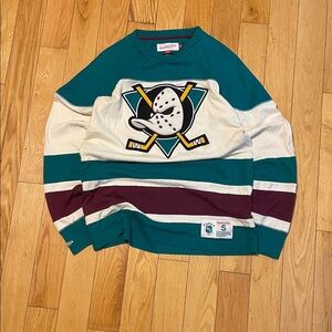 Mitchell & Ness Vintage Teal Hockey Jersey